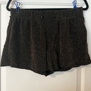 Black and gold glitter shorts